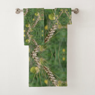 Conjunto De Toalhas Abstrato de Grama de Verão Seco