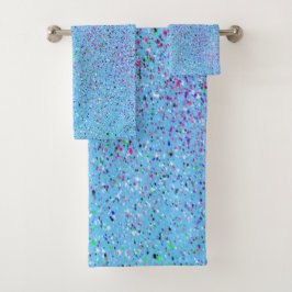 Conjunto De Toalhas Abstrato de lâmina azul