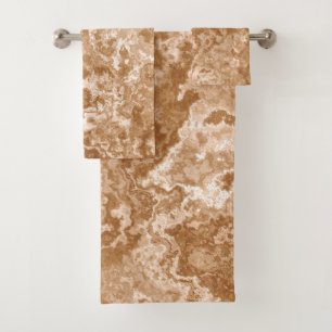 Conjunto De Toalhas Abstrato de mármore de ferrugem