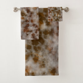 Conjunto De Toalhas Abstrato de mármore de ferrugem