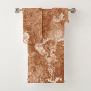 Conjunto De Toalhas Abstrato de mármore de ferrugem
