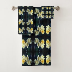 Conjunto De Toalhas Abstrato de Rosas Amarelas Blooming