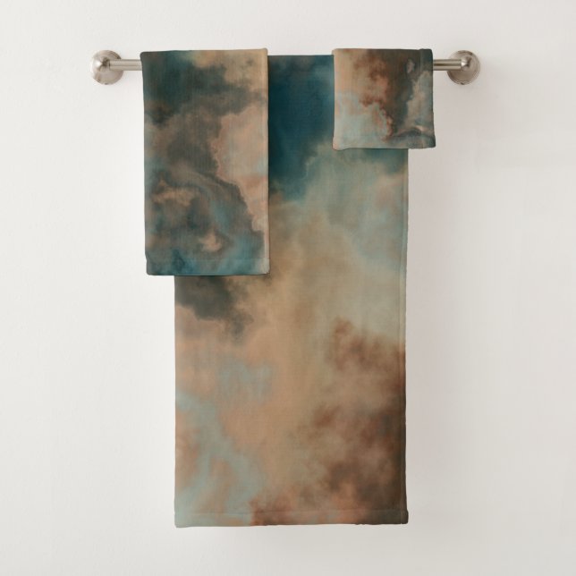 Conjunto De Toalhas Abstrato de Tártaro Marble (Insitu)