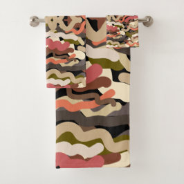 Conjunto De Toalhas Abstrato de Tom da Terra Cintilante do Sudoeste