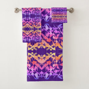 Conjunto De Toalhas Abstrato de várias cores