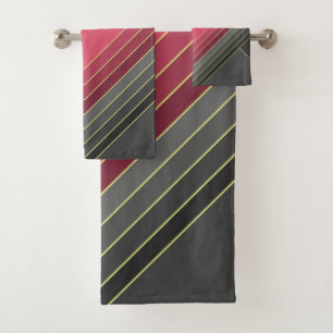 Conjunto De Toalhas Abstrato em formas geométricas em cor-de-rosa past