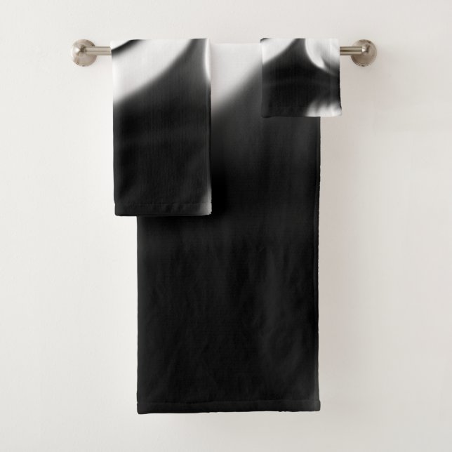 Conjunto De Toalhas Abstrato em preto e branco (Insitu)