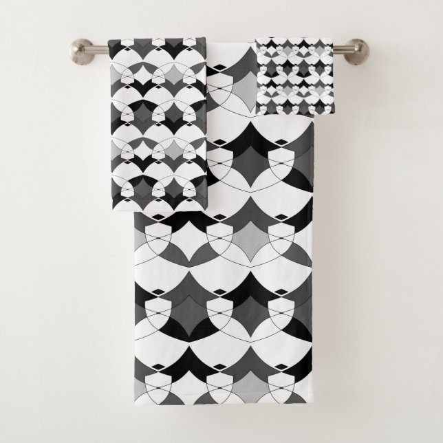 Conjunto De Toalhas Abstrato folk africano etno tradicional (Insitu)