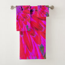 Abstrato Magenta, Purple e Red Dahlia Fllower