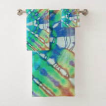 Abstrato Modern Beach Tee Brown Batik Tie Dye