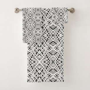 Conjunto De Toalhas Abstrato moderna de ornamentação branca, sem cos