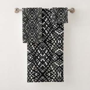 Conjunto De Toalhas Abstrato moderna de ornamentação branca, sem cos
