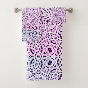 Conjunto De Toalhas Abstrato moderna de ornamentação branca, sem costu