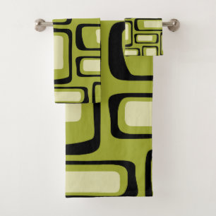 Conjunto De Toalhas Abstrato Moderno do Meio século Retroativo