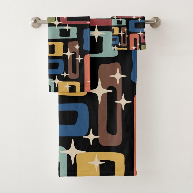 Conjunto De Toalhas Abstrato Moderno do Meio século Retroativo (Insitu)