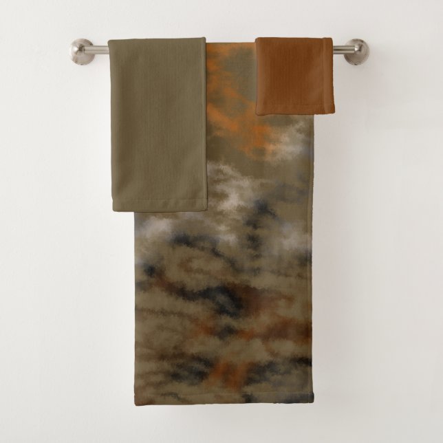 Conjunto De Toalhas Abstrato ouro (Insitu)