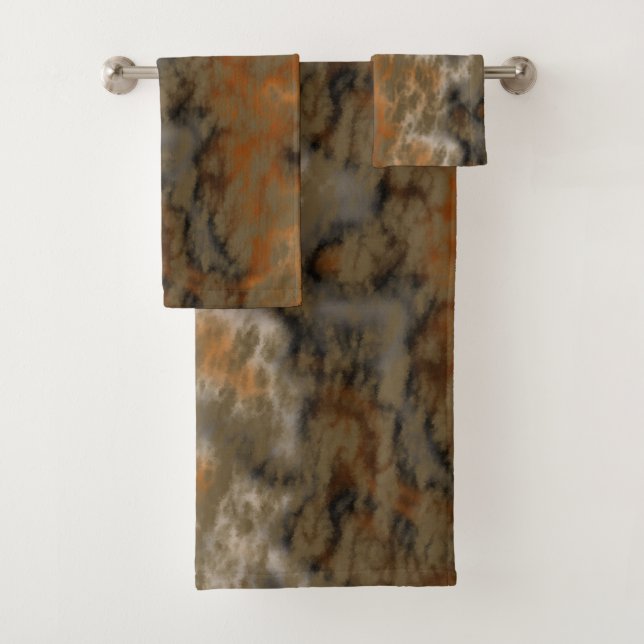 Conjunto De Toalhas Abstrato ouro (Insitu)