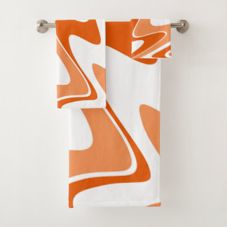 Conjunto De Toalhas Abstrato padrão - laranja