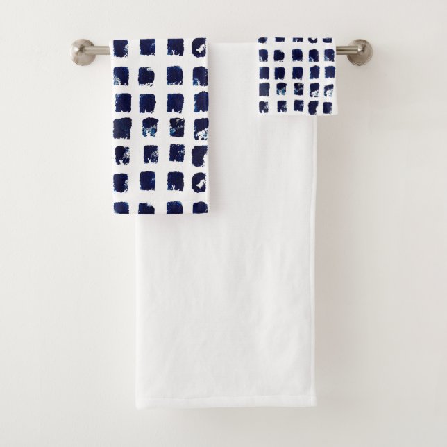 Conjunto De Toalhas Abstrato Paint Dot Square Boho Bath Totoset (Insitu)
