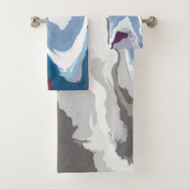 Conjunto De Toalhas Abstrato Pastel Paint Mountain Edition