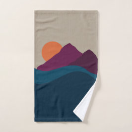 Conjunto De Toalhas Abstrato Queda Autumn Mountain Landscape Sunset
