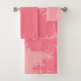 Conjunto De Toalhas Abstrato rosa Rosey