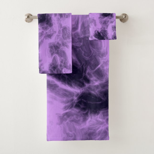 Conjunto De Toalhas Abstrato roxo (Insitu)