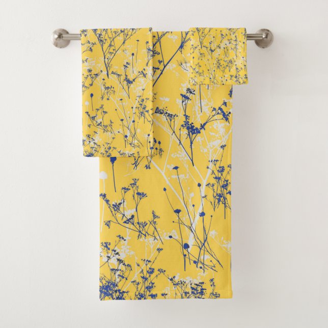 Conjunto De Toalhas Abstrato selvagem de flores modernas Elegantes Ama (Insitu)