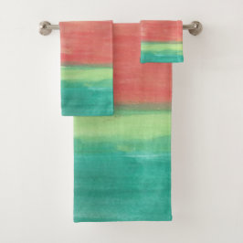 Conjunto De Toalhas Abstrato sunset