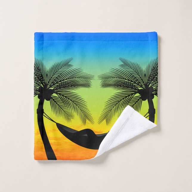 Conjunto De Toalhas Abstrato Tropical Life | Hammock Silhouette (Pano de lavar)