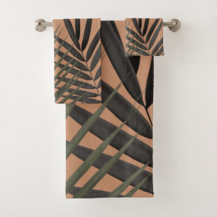 Conjunto De Toalhas Abstrato Tropical Palm Oasis #1 #tropical #decor