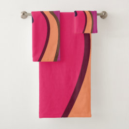 Conjunto De Toalhas Abstrato Wavy Blanket Design