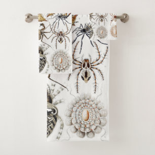 Conjunto De Toalhas Academia Sombria Haeckel Vintage Aranha Simetria A