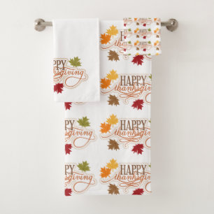 Conjunto De Toalhas Acção de graças feliz