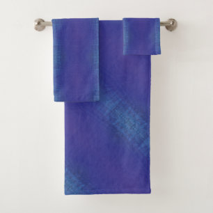 Conjunto De Toalhas Aceitação   Padrão de Chibori Azul Violeta