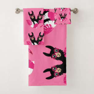 Conjunto De Toalhas Acessórios Llama Alpaca divertidos
