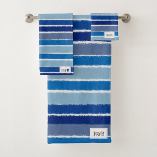 Conjunto De Toalhas Across The Lines In Blues - Monogram Towel