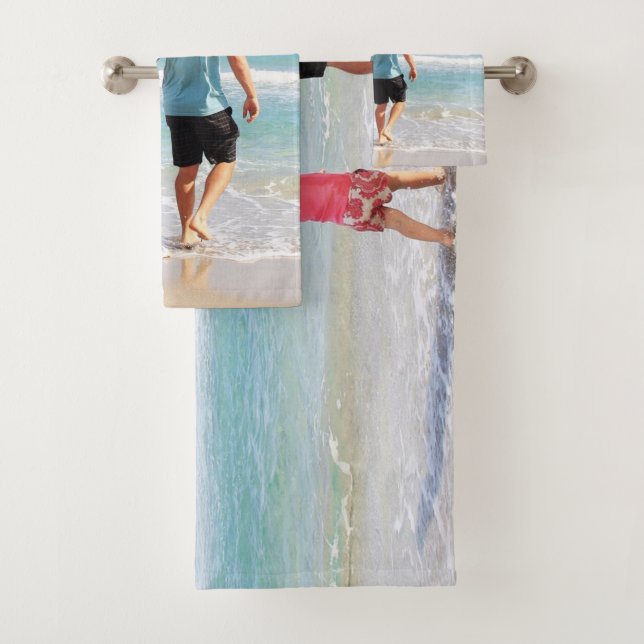 Conjunto De Toalhas Adicionar sua própria foto e/ou texto (Insitu)