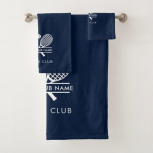 Conjunto De Toalhas Adicione o Nome do Seu Clube Raquetes de Tênis Mot