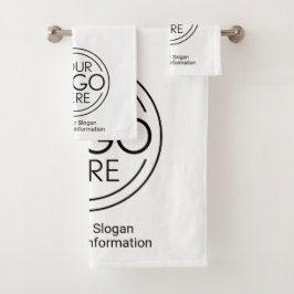 Conjunto De Toalhas Adicione seu logotipo corporativo moderno minimali