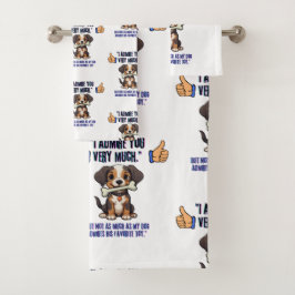 CONJUNTO DE TOALHAS ADMIRO-TE MUITO