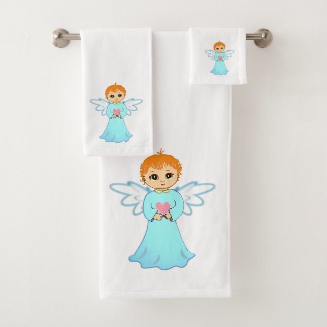 Conjunto De Toalhas Adorável Little Angel (Insitu)