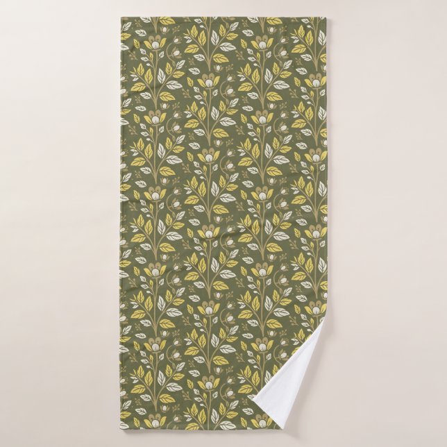 Conjunto De Toalhas Adote a Natureza com Elegantes Padrões Florais (Toalha de Banho)