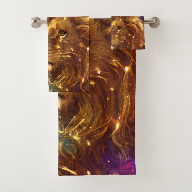 Conjunto De Toalhas African Safari Fantasy Lions (Insitu)