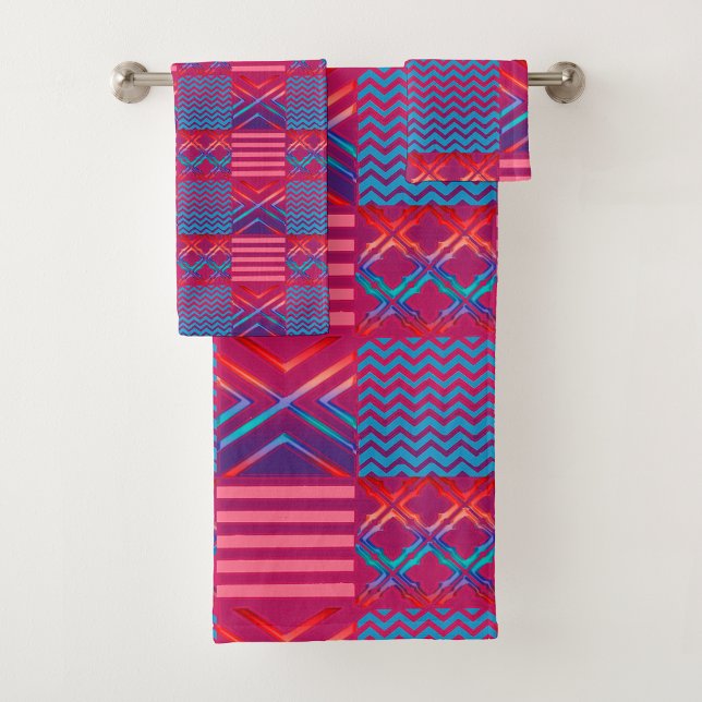 Conjunto De Toalhas Afrocentric Geometric Print Bath Towel Set (Criador carregado)
