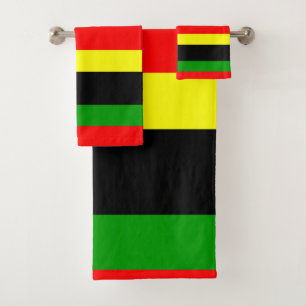 Conjunto De Toalhas Afrocêntrico Striped