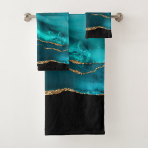 Conjunto De Toalhas Agate Teórico Moderno de Na moda e Faixa Dourada