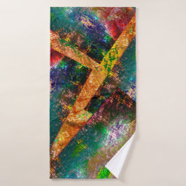 Conjunto De Toalhas Agrupamento de camadas coloridas com queimadura rú