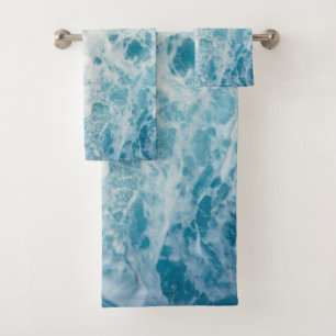 Conjunto De Toalhas Água do mar azul
