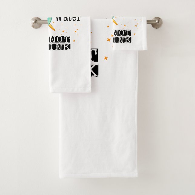 Conjunto De Toalhas Água Tinta Não Beba (Insitu)
